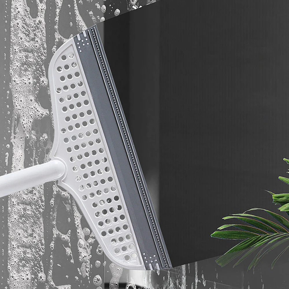 Silicone Floor Scraper Broom - Non-Stick Hair &
