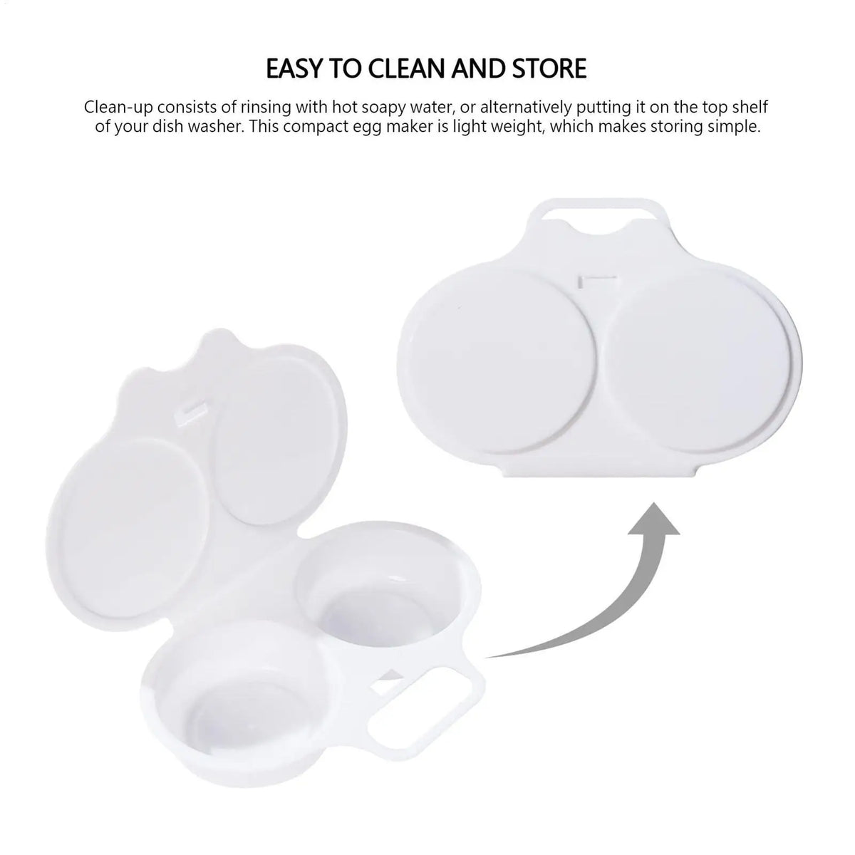 Food Grades Plastic Microwave Cooking Eggs Steamer Convenient