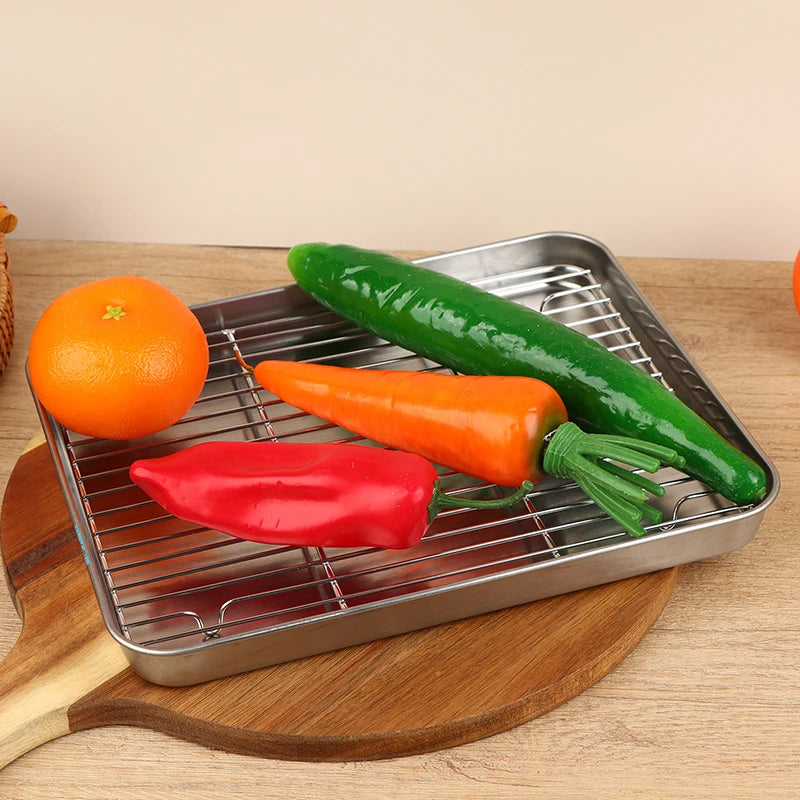 Stainless Steel Baking Pan Tray Wire Rack Cake