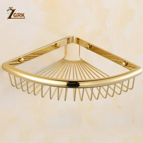 Zgrk Classical Bathroom Hardware Gold Polished Bath Wall-Mounted