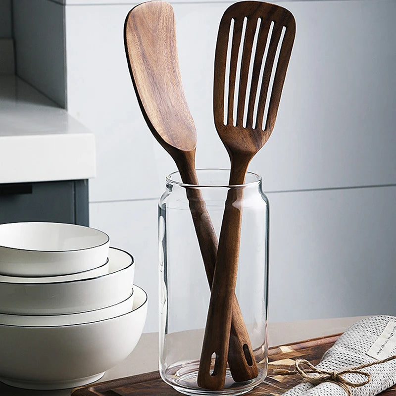 Teak Spatula Of Wooden Spatula Cooking Nonstick Cooking