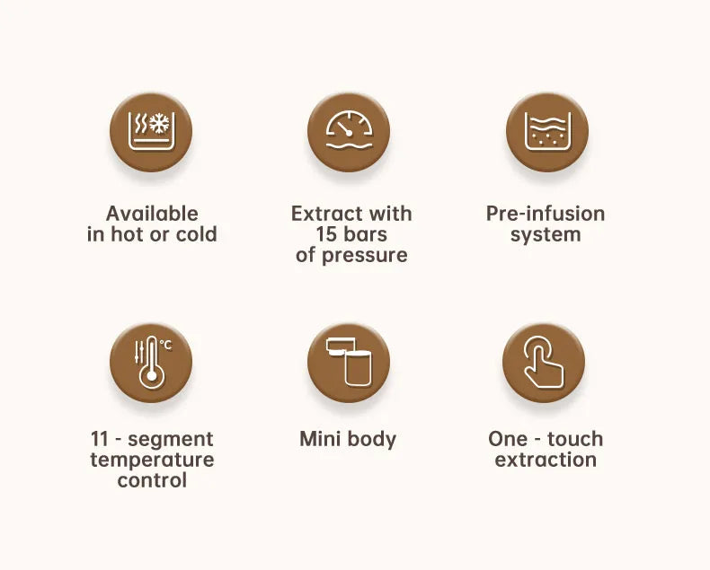 110v/220v Italian Coffee Machine - Cold Dual-Extraction Espresso