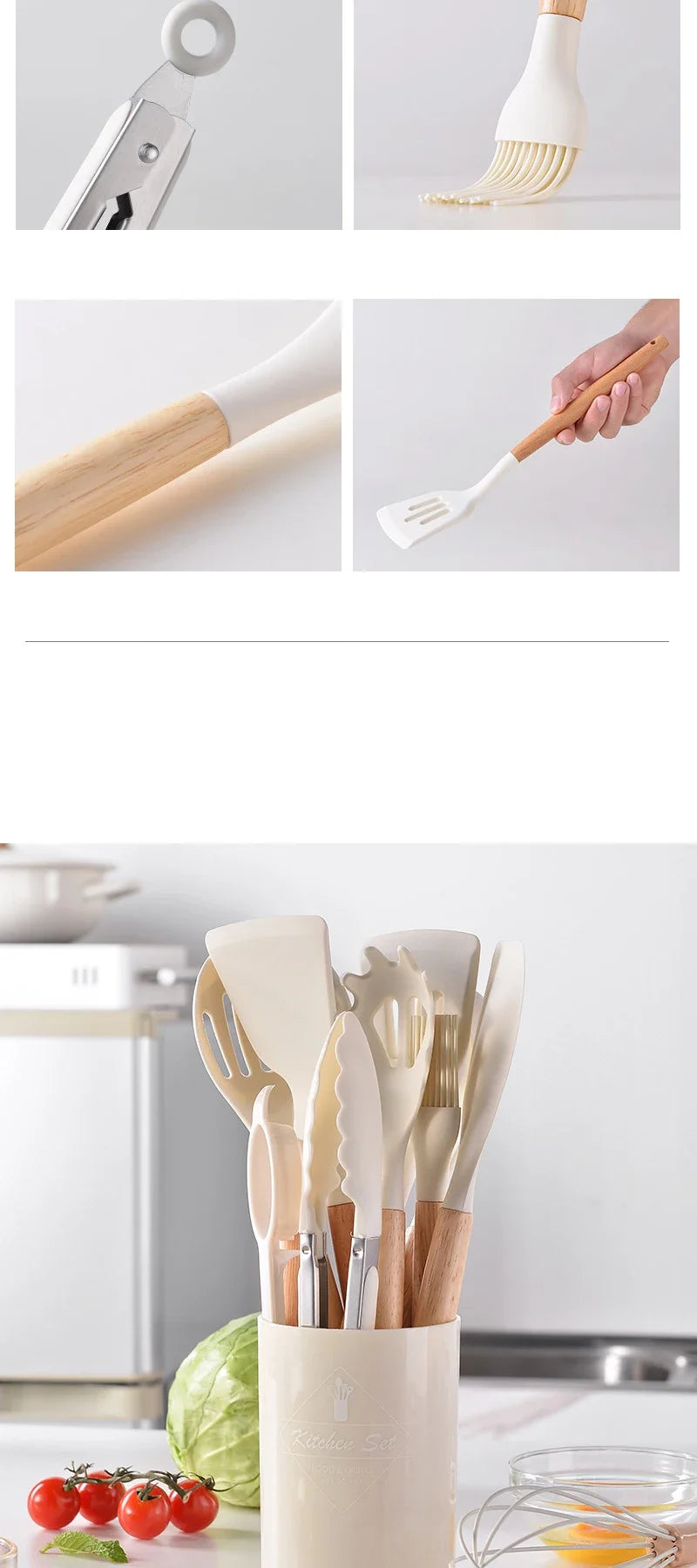 Silicone Kitchenware Cooking Utensils Non-Stick Cookware Spatula
