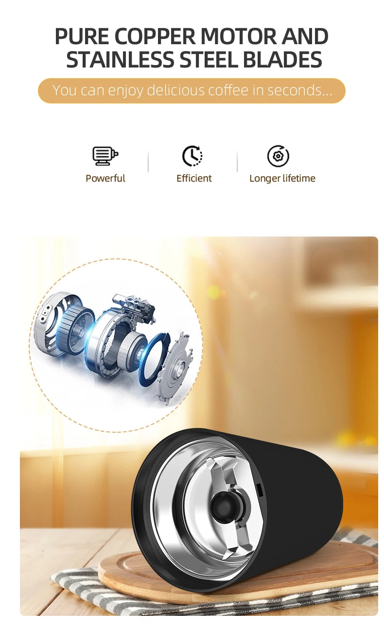 200w High-Power Coffee Grinder Coffee Bean Grinder Machine