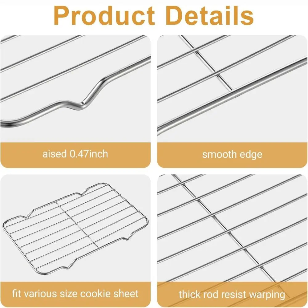 Stainless Steel Non-Stick Cooling Rack Bbq Tray Baking