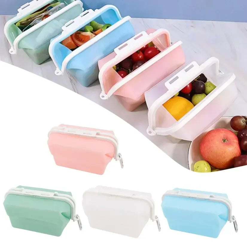 Travel Silicone Premium Reusable Food Storage Bags Food