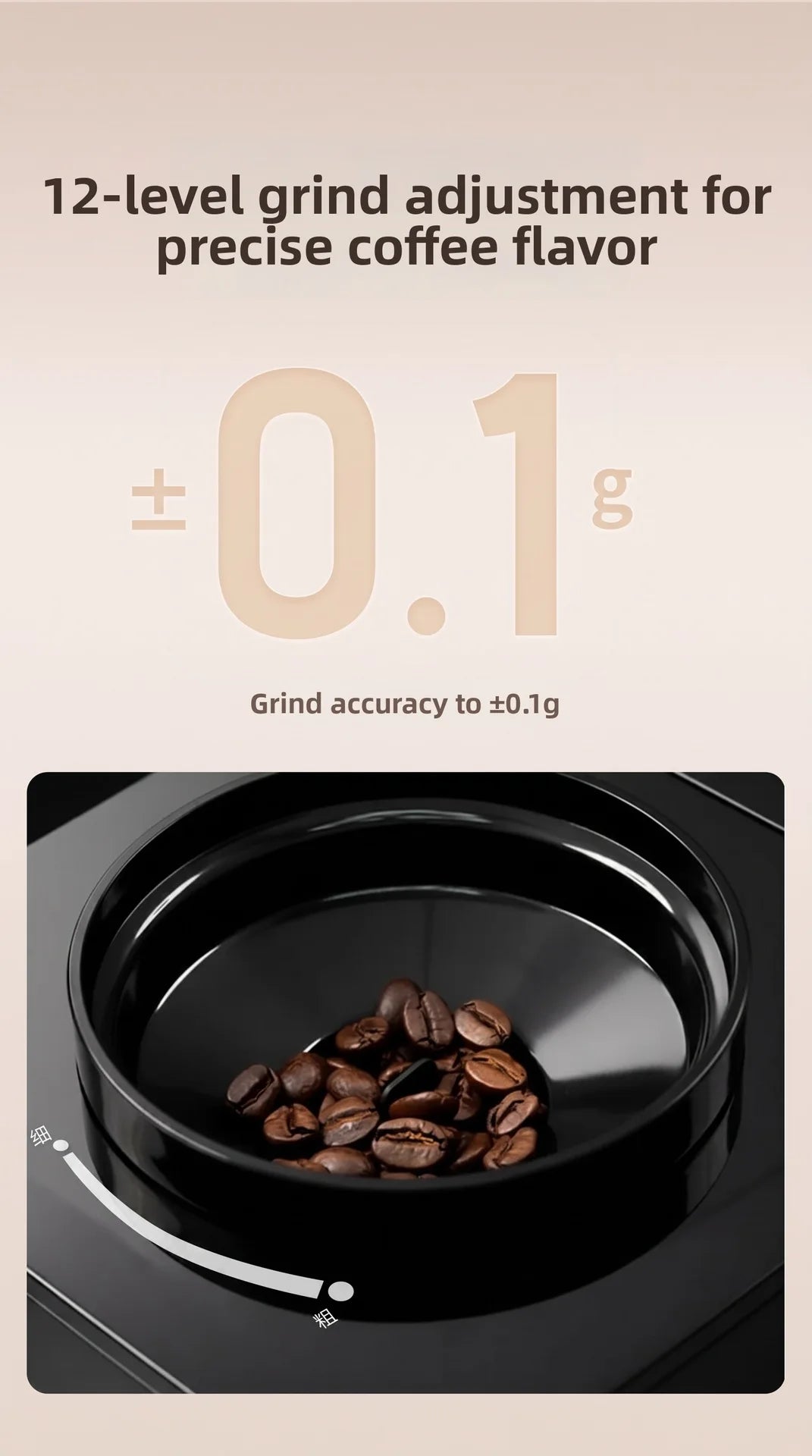 Automatic Coffee Maker Built-In Grinder & Cold Dual