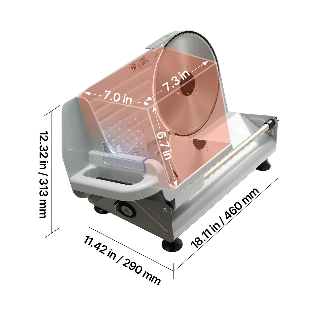 Succebuy 7-10 Inch Meat Slicer Electric Deli Slicer