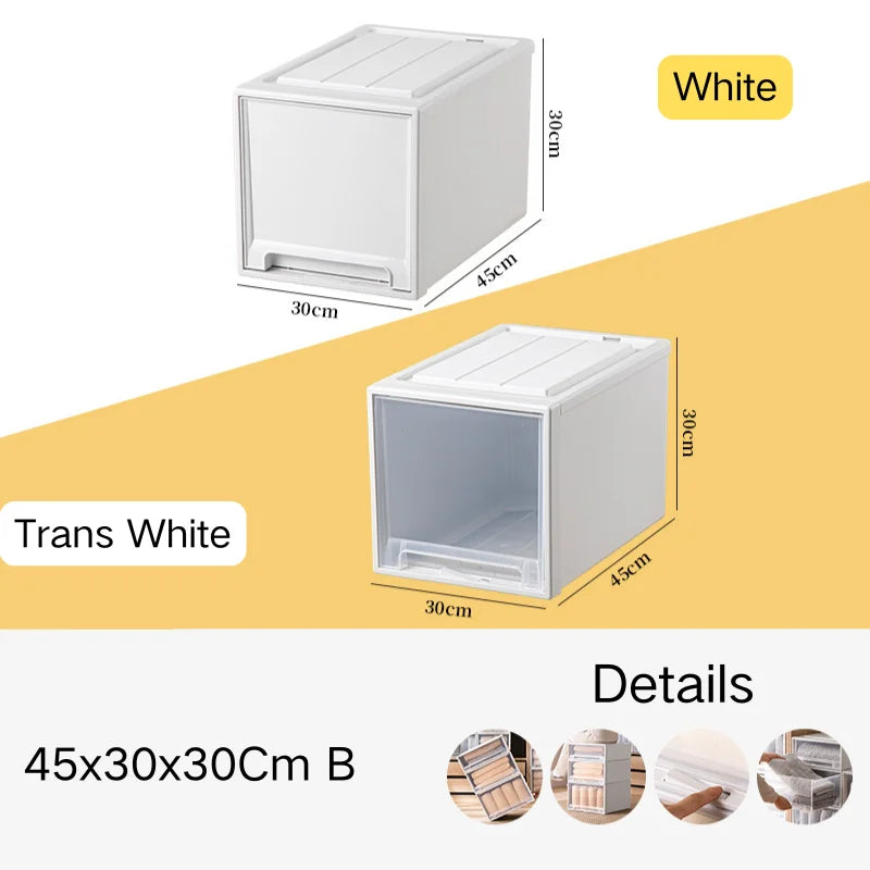 Stacking Storage Drawer Boxes Large Capacity Wardrobe Drawer