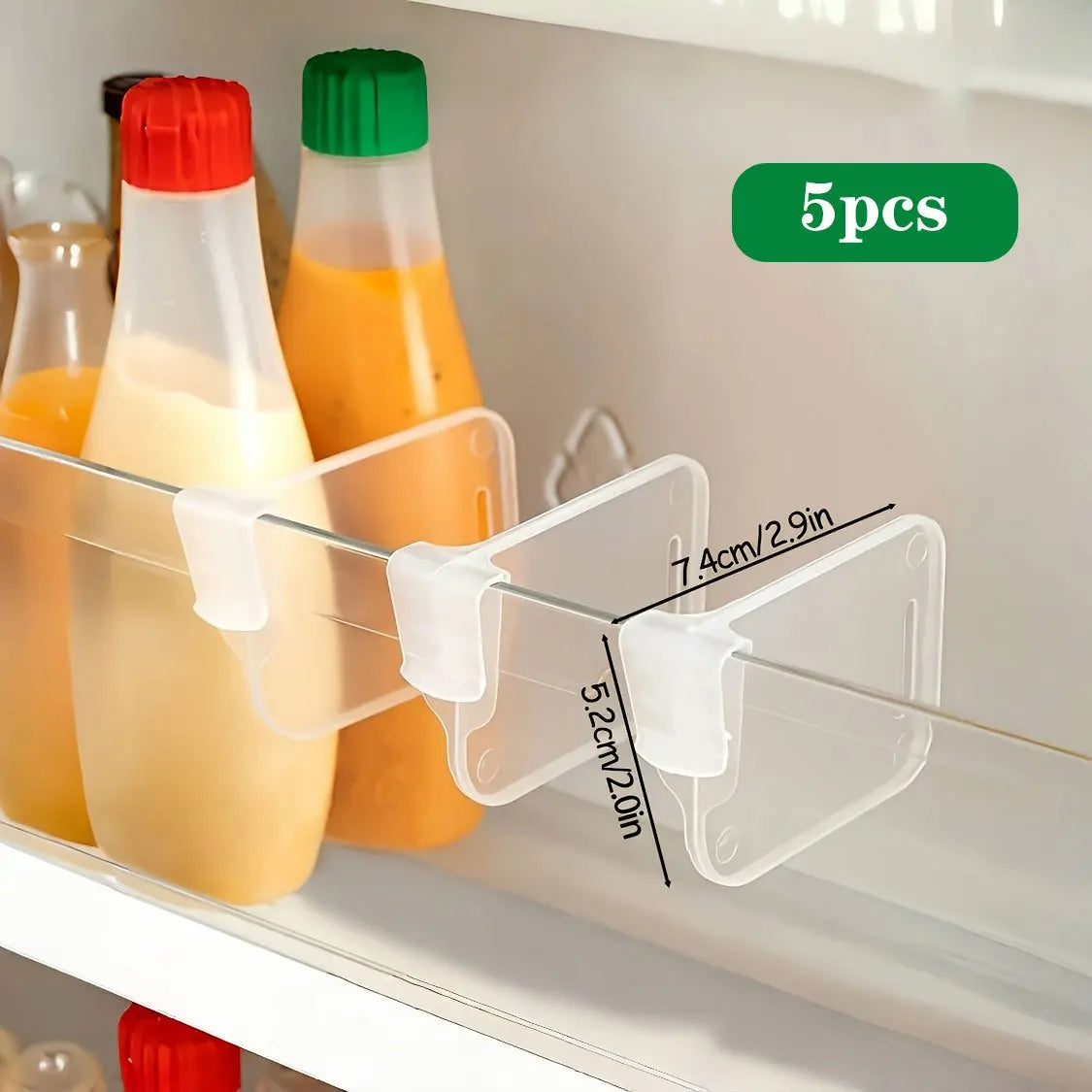 10 15 20pcs Sturdy Clear Refrigerator Organizer Dividers