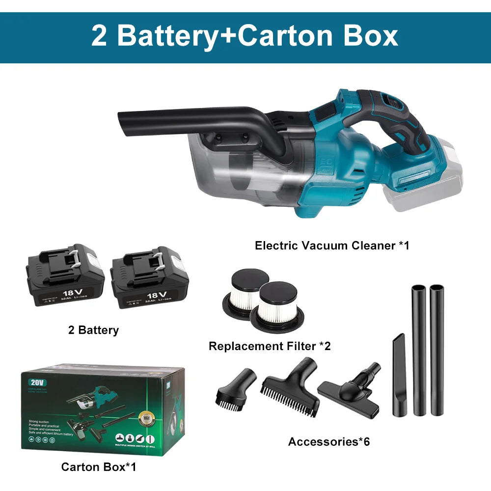 Electric Vacuum Cleaner Handheld Cordless Vacuum Car Dual
