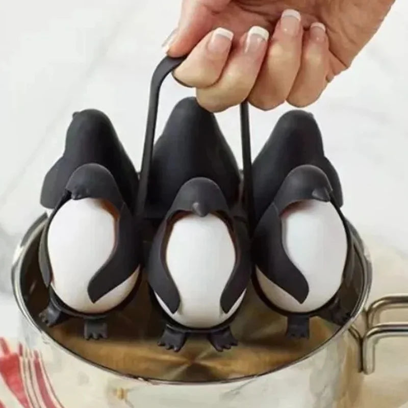 Penguin Egg Steamer & Refrigerator Egg Holder 6pcs