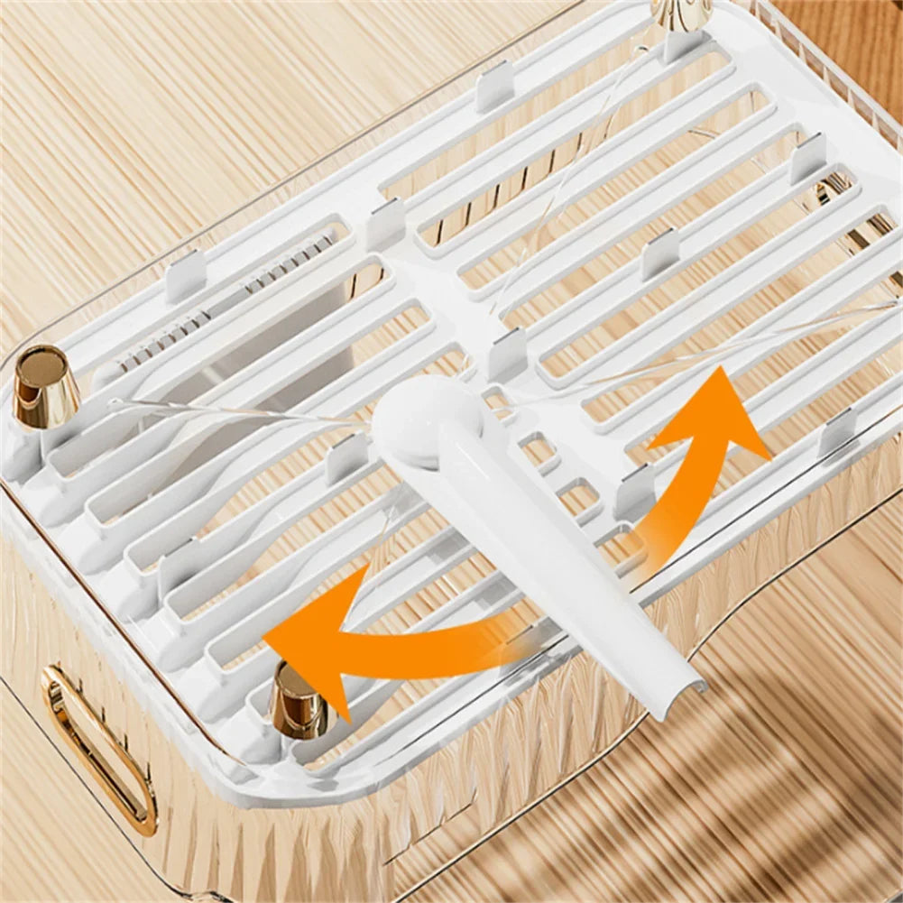 Dish Drying Rack Dish Drainer Removable Utensil Holder