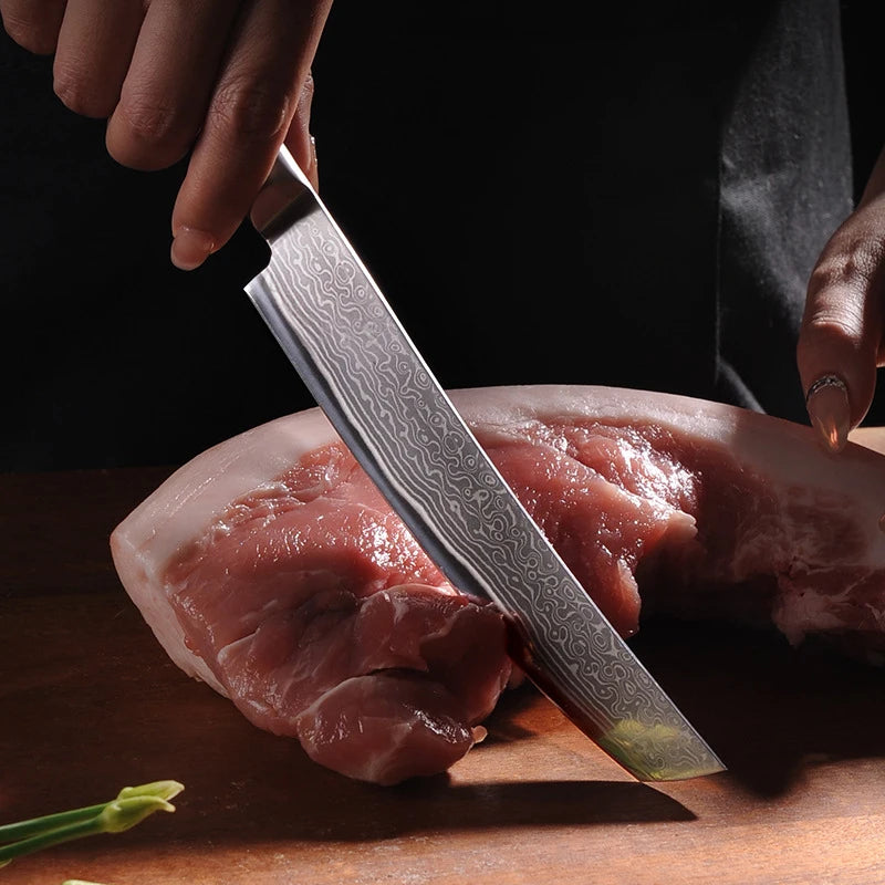 Damascus Steel Japanese Chef Knife Meat Cleaver Slicing