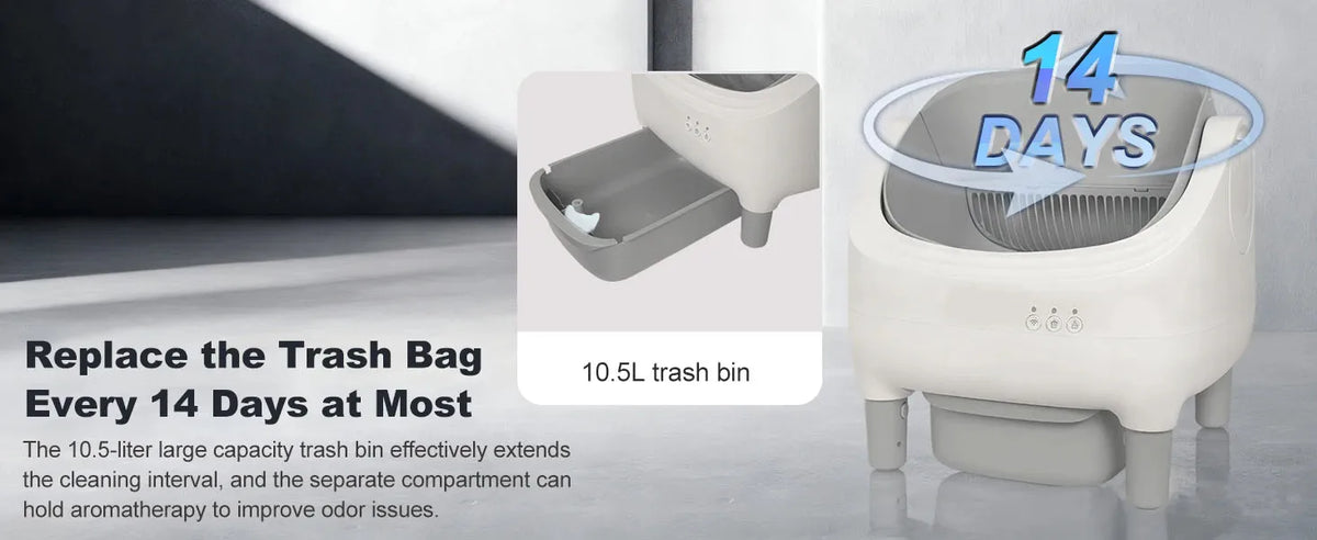 Miaoerduo 75l Self-Cleaning Cat Litter Box App Real-Time
