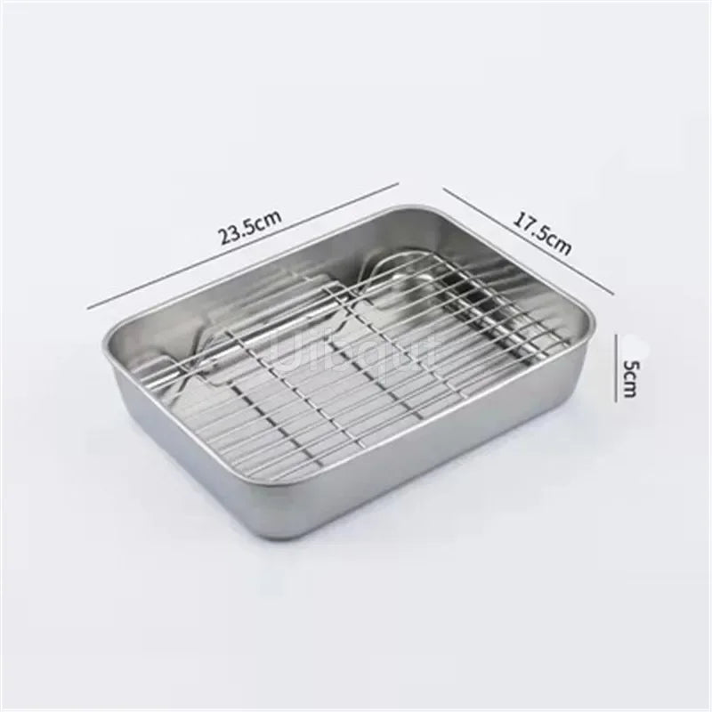 304 Stainless Steel Baking Tray Plate Bbq Tray
