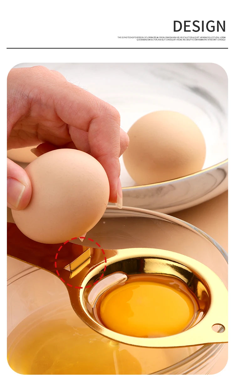 1pc Egg Separator Stainless Steel Egg Yolk White