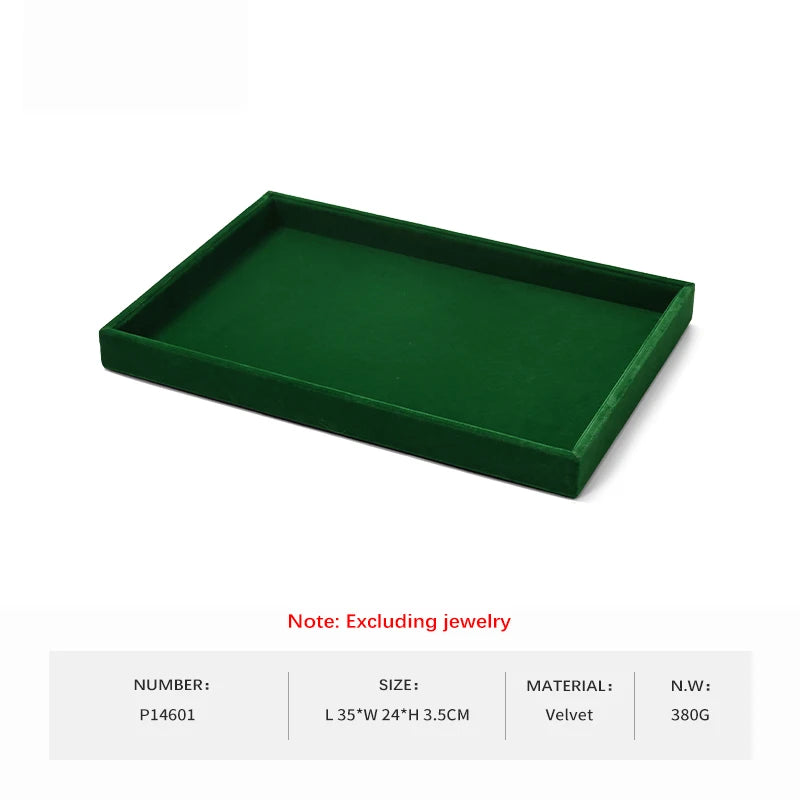 Woodten Green Premium Jewelry Display Tray Velvet Ring