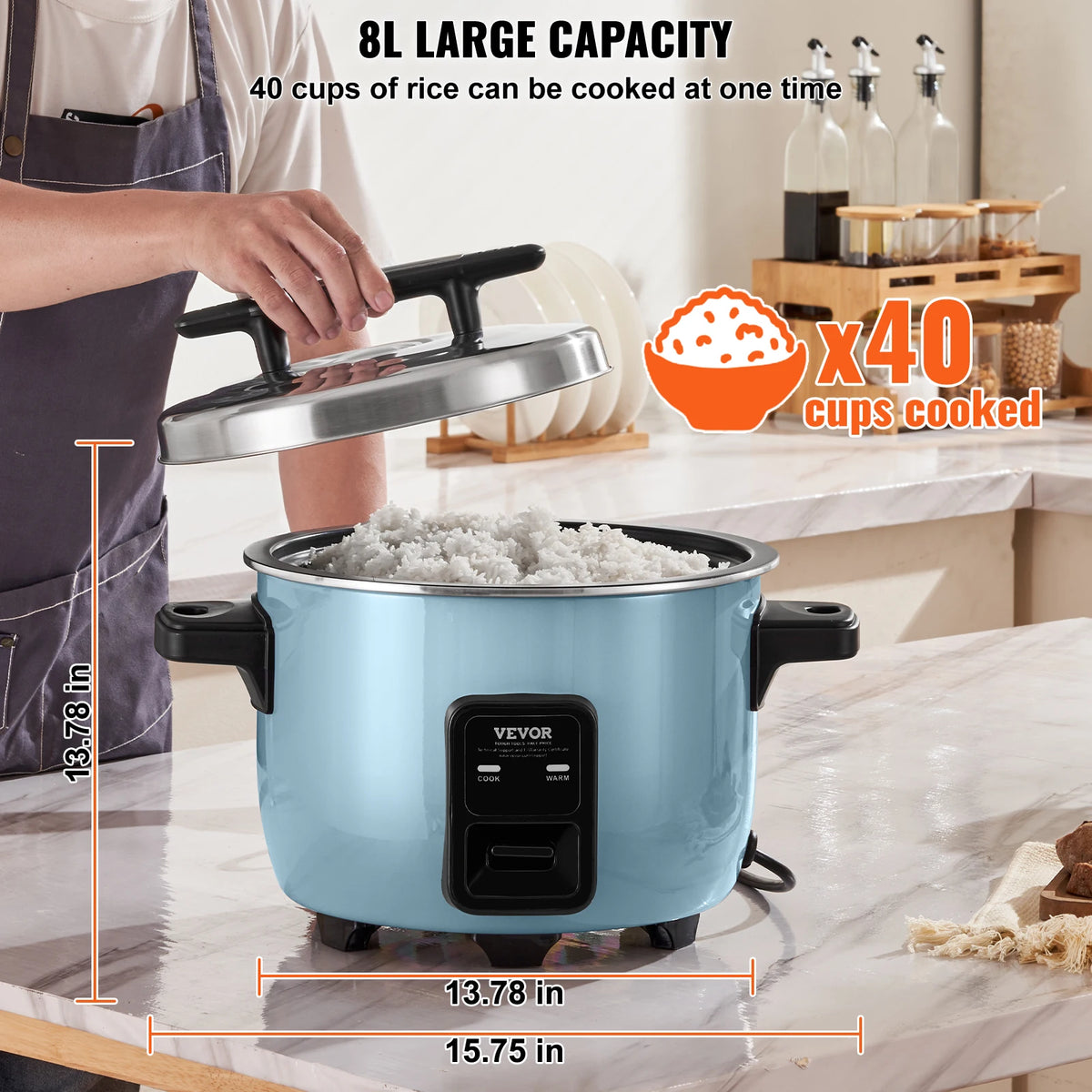Succebuy 8l 10l 13l Commercial Rice Cooker Aluminium