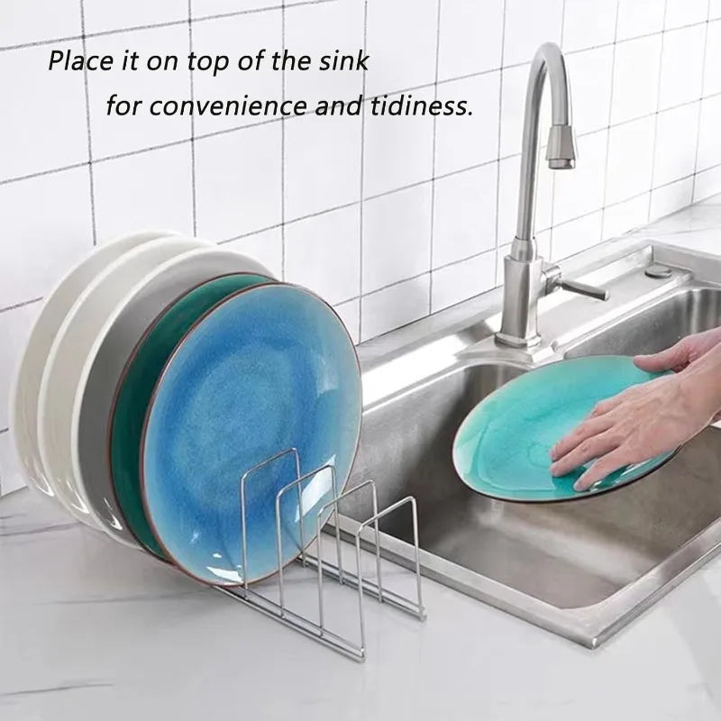 Stainless Steel Dish Storage Rack Desktop Drain Rack
