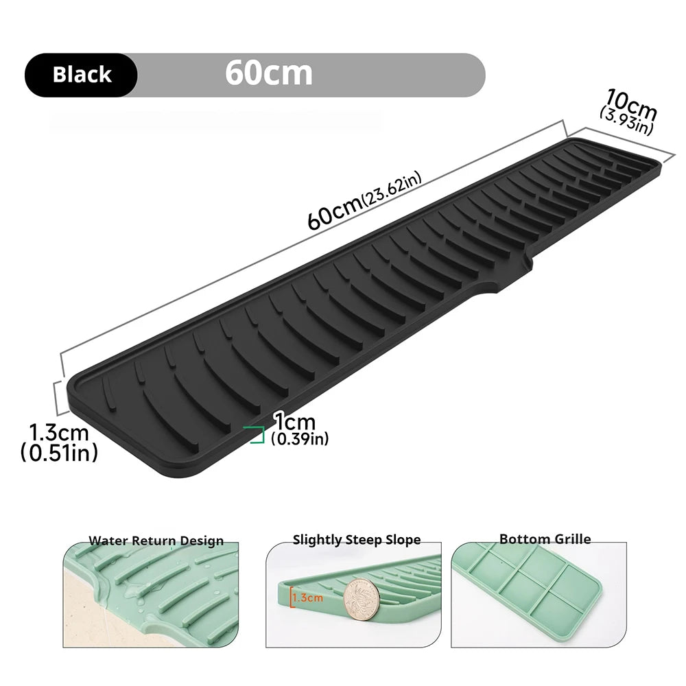 Faucet Silicone Mat Bathroom Anti-Slip Sink Drain Mat