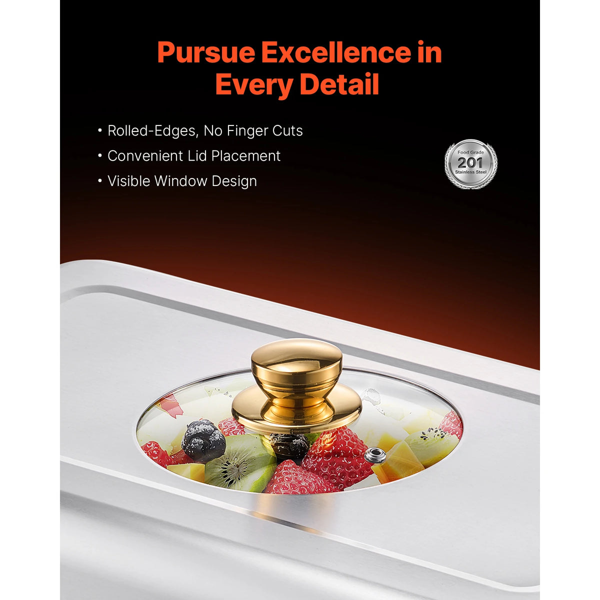 Succebuy Qt Pack Chafing Dish Buffet Stainless Steel