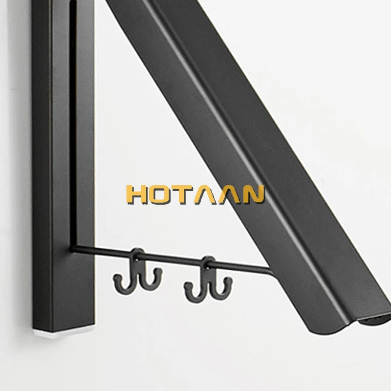 Wall Mounted Folding Clothes Drying Rack Aluminum Space