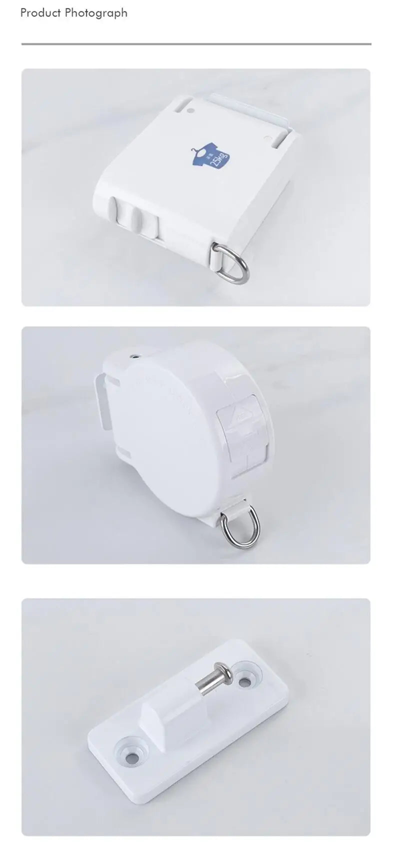 Retractable Clothesline Indoor Outdoor Clothes Drying Rack Rope