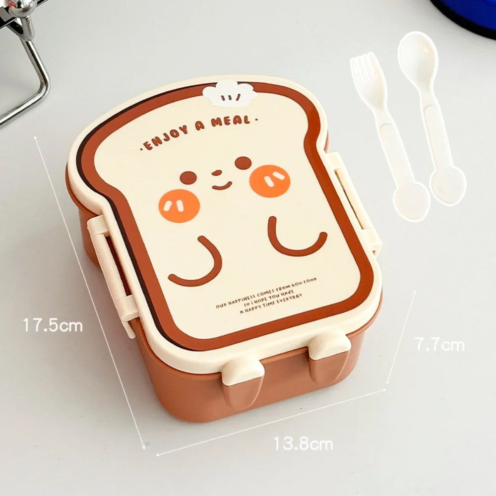 Creative Cartoon Bento Box Hamburger French Fries Divided