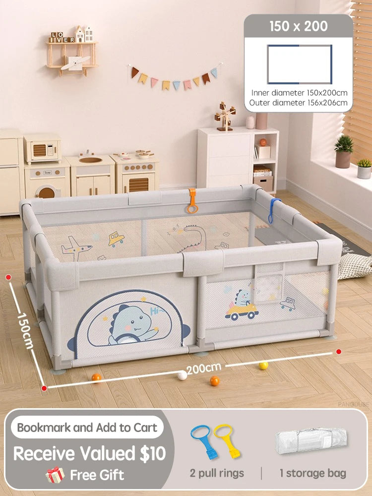 Pangdube Crocodile Baby Play Fence Storage Bag &