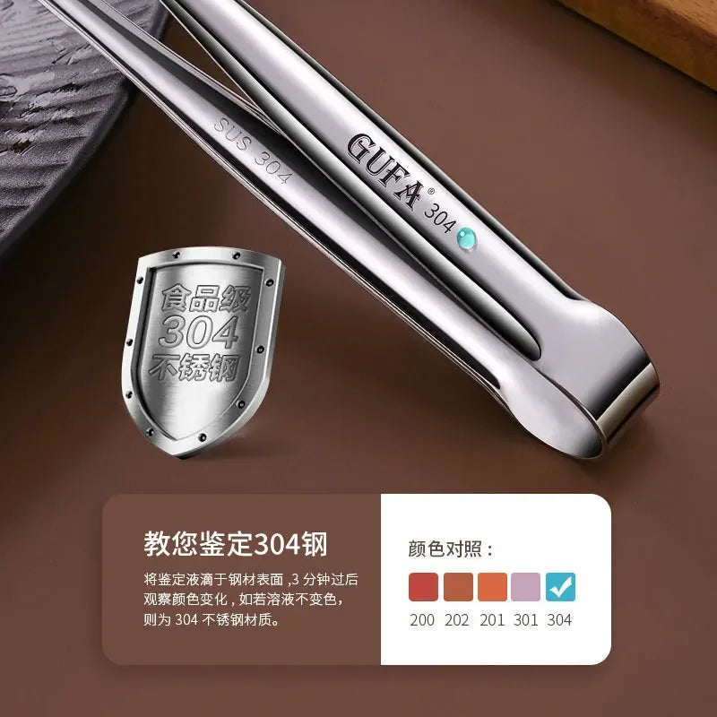 Stainless Steel Barbecue Tongs Japanese Bread Tongs Food