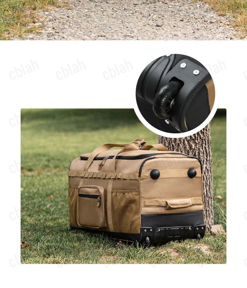 130l Wheeled Duffel Bag Waterproof Rolling Storage Bag