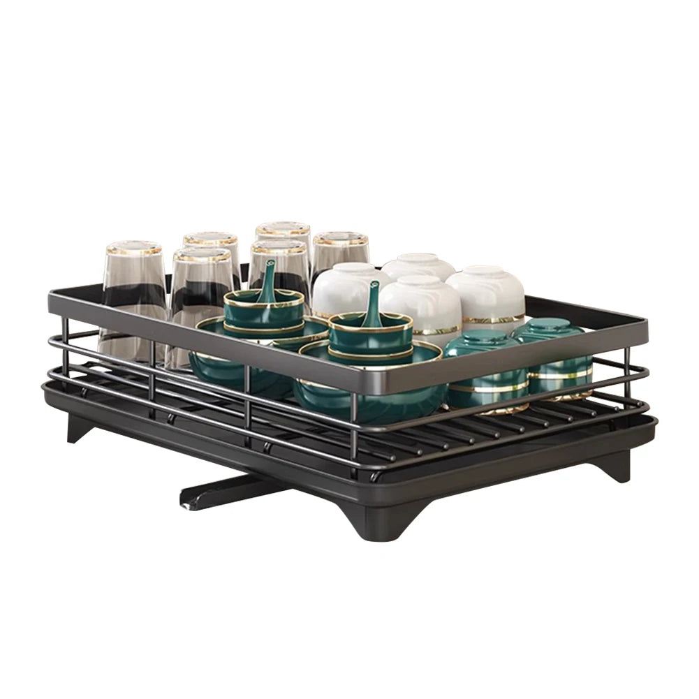 Dish Bowl Drainer Dish Drying Rack Adjustable Plates