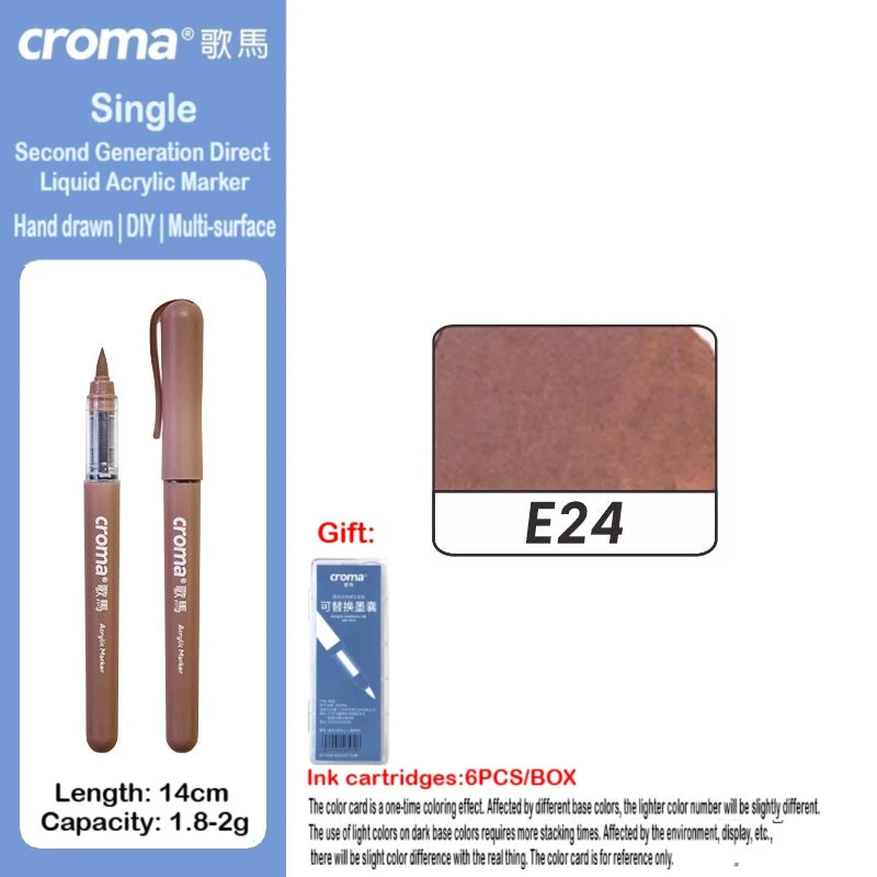 Croma 160/1 Colors Refillable Direct Liquid Acrylic Marker
