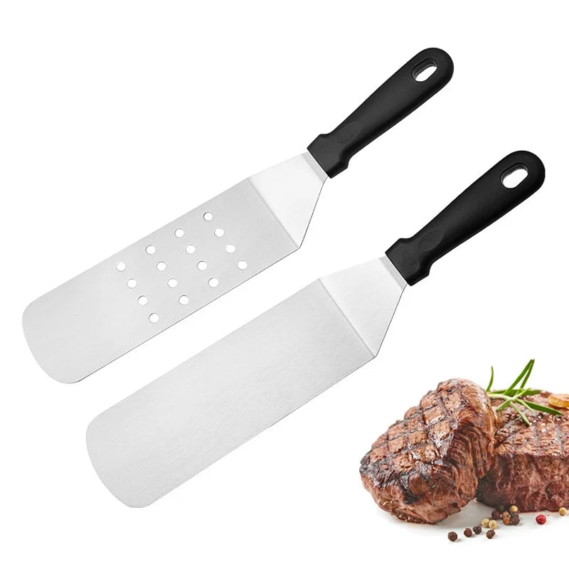 Stainless Steel Scraper Cooking Spatula Barbecue Spatula Plate