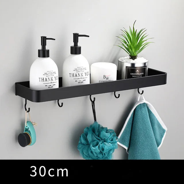 Bathroom Shelf Black Bathroom Shampoo Shower Storage Rack