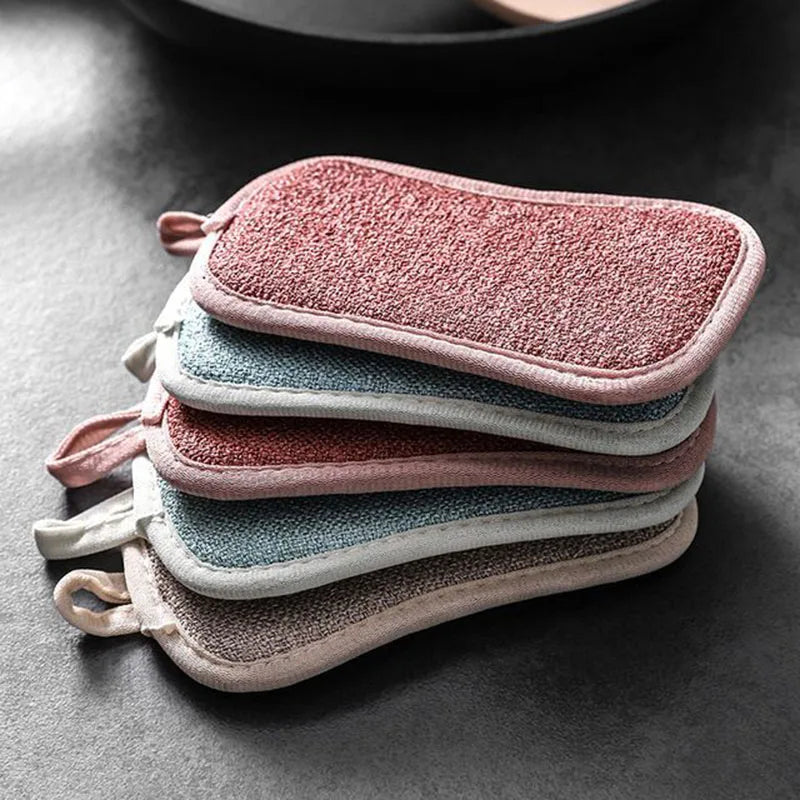 Sponge Rag Cleaning Cloth Washing Dishs Supplies Double