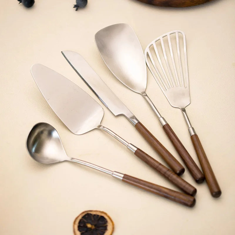 Jaswehome 5pcs Stainless Steel Cooking Spoon Frying Spatula