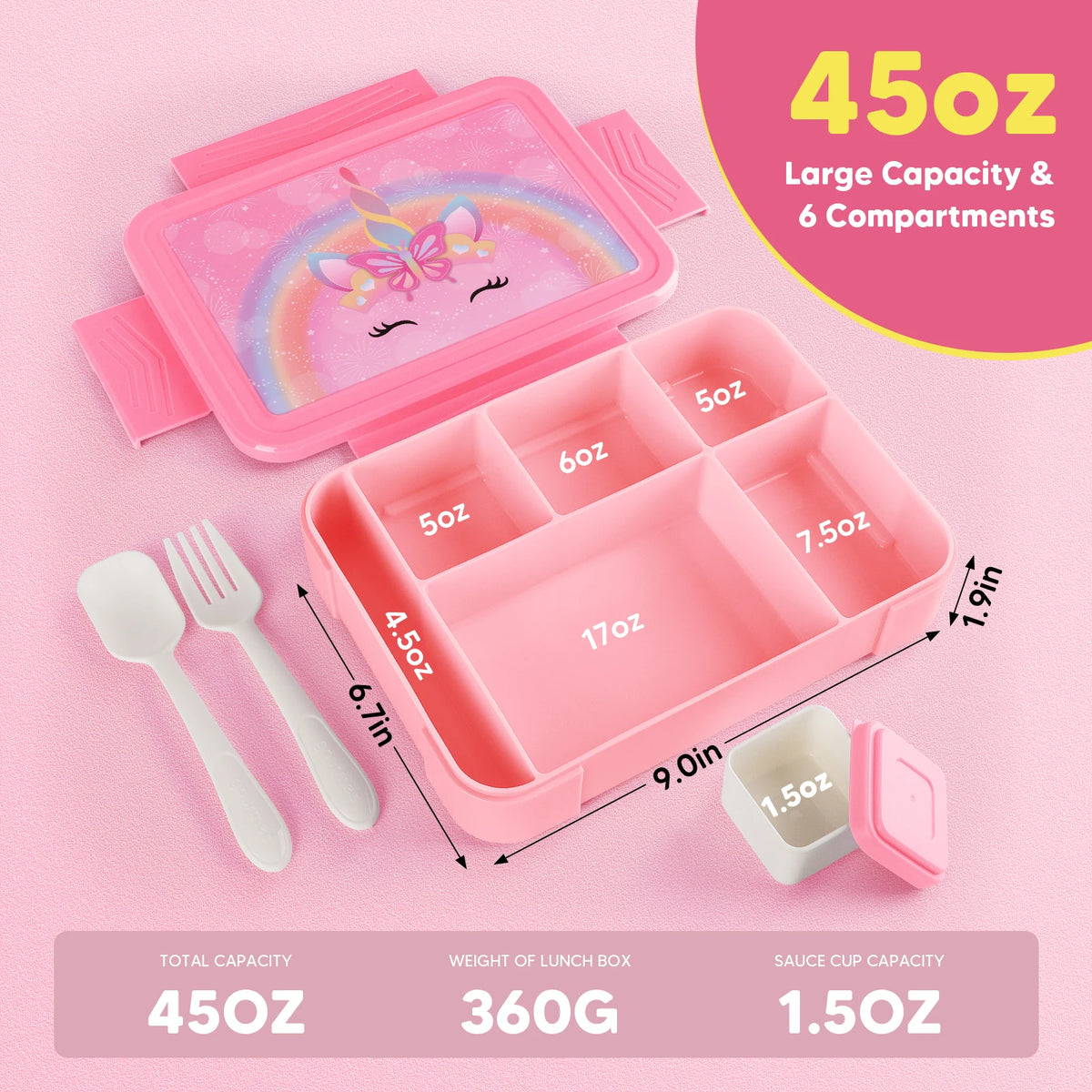Unicorn Bento Lunch Box Kids Microwave Oven Bento