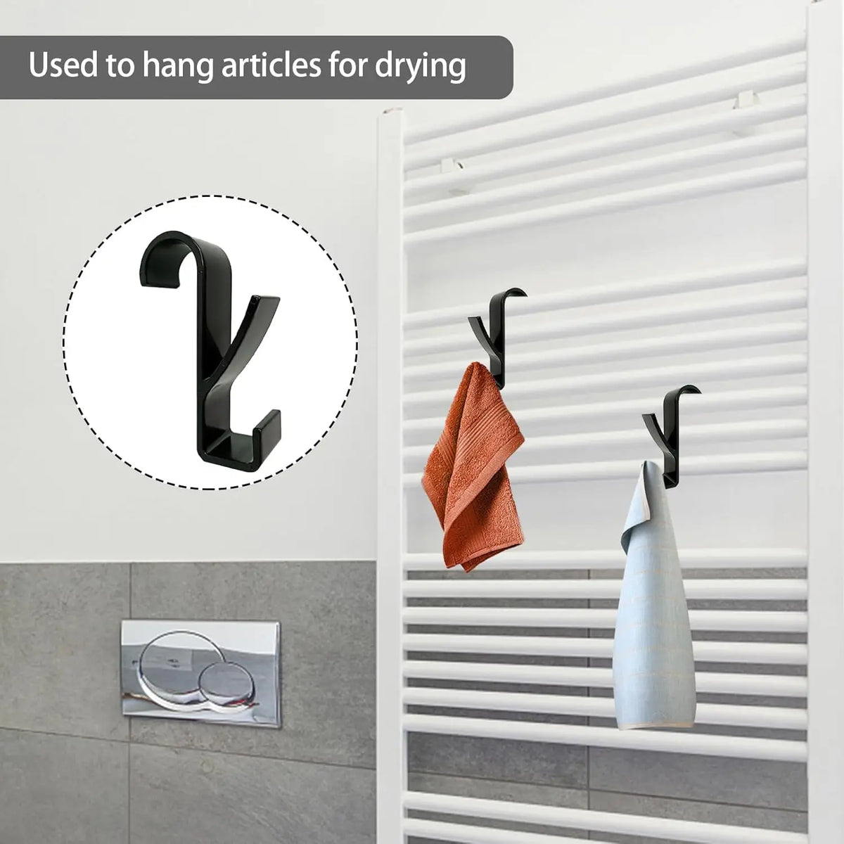 3/15pcs Bathroom Hanger Clips Heated Towel Radiator Rail