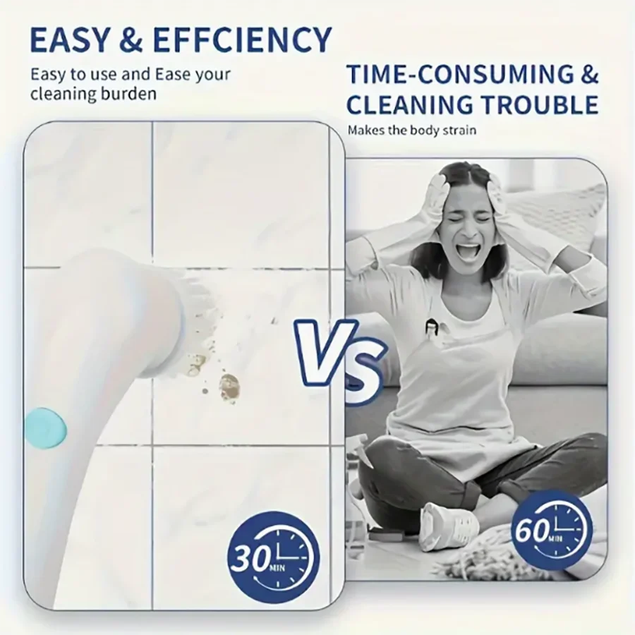 Electric Spin Scrubber Power Shower Scrubber Bathroom Tile