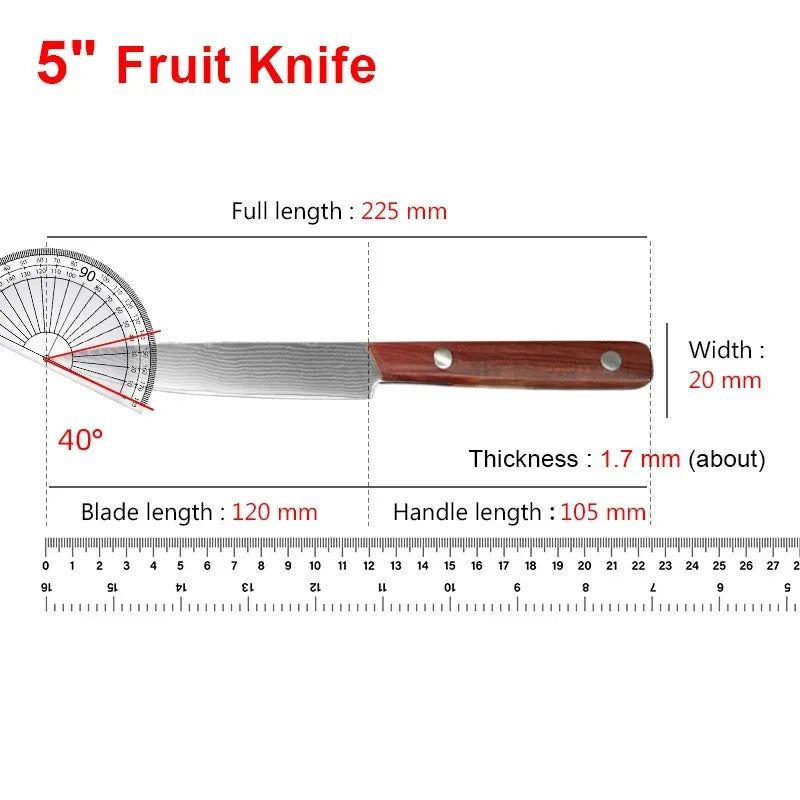 Damascus Steel Chef Knife Inch Utility Knife Cleaver