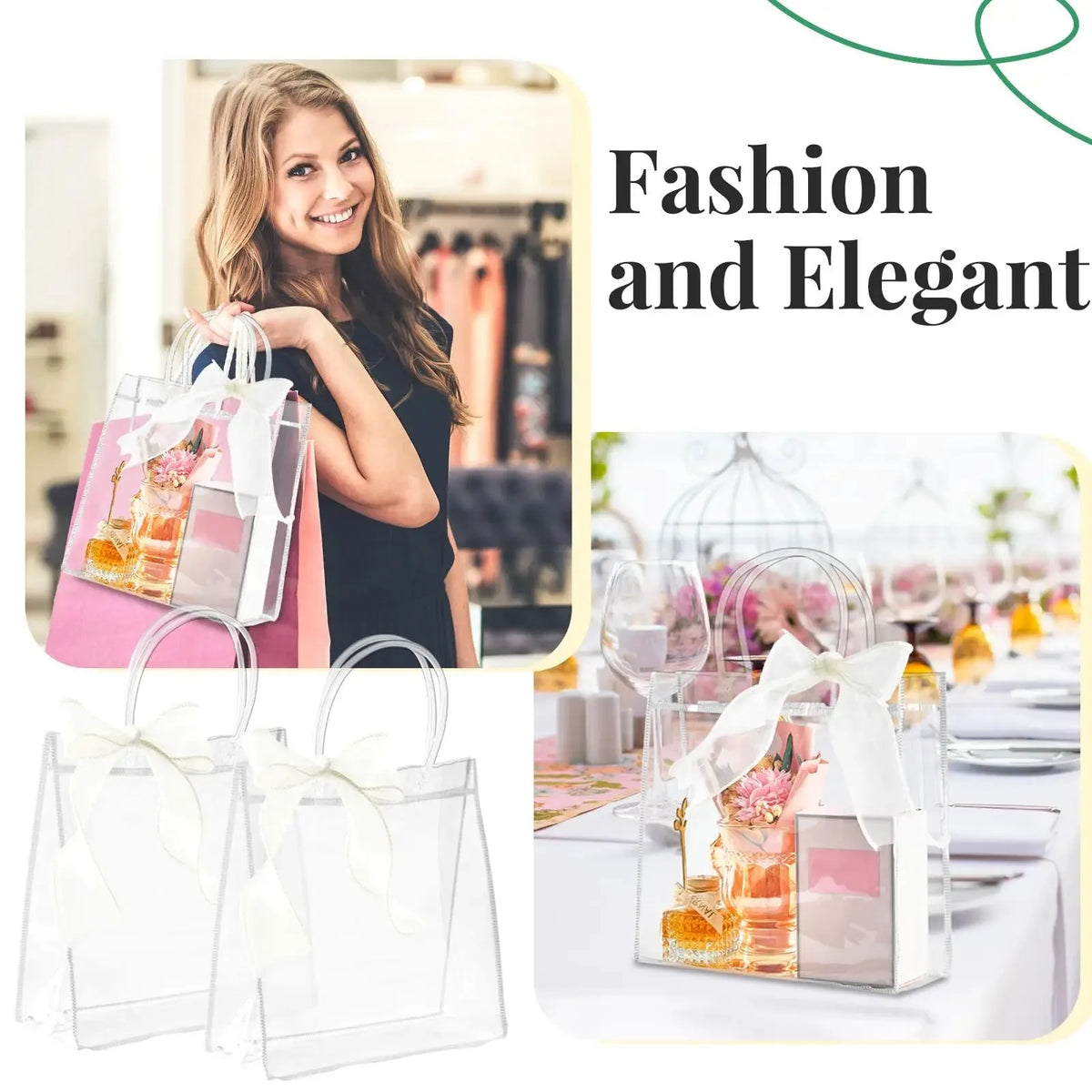 Clear Tote Bag Transparent Shopping Bags Shoulder Handbag