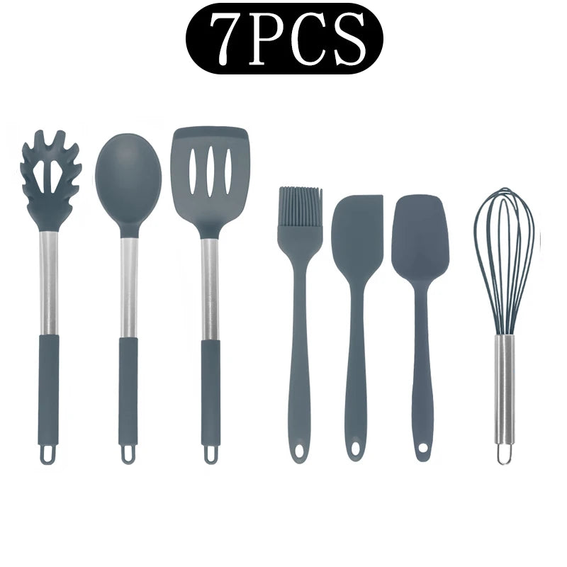 Black Non-Stick Silicone Kitchenware Cooking Utensils Cookware