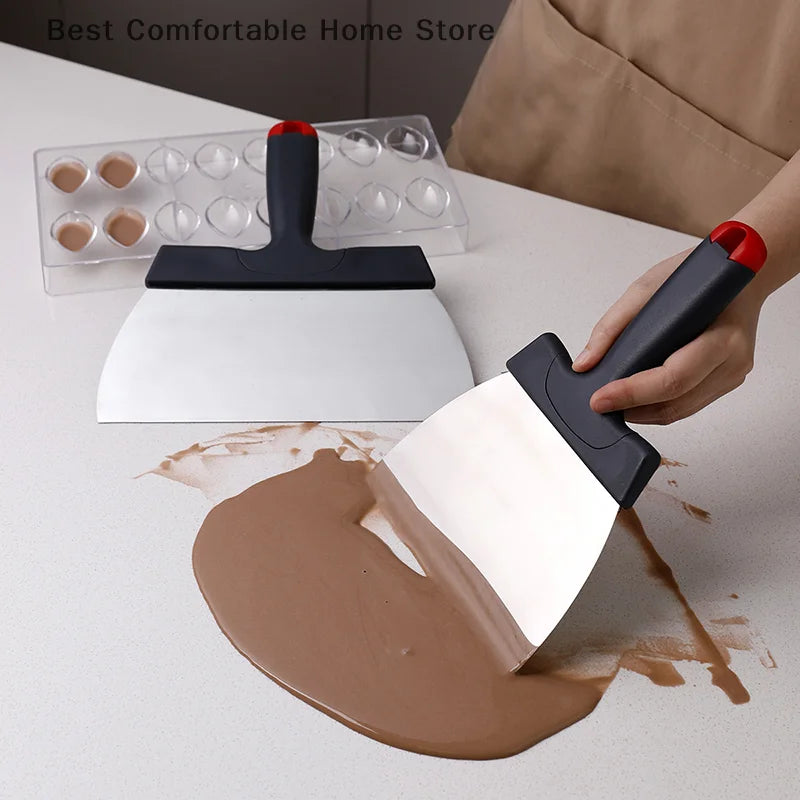 Coating Spatula Chocolate Scraper Stainless Steel Dough Scraper