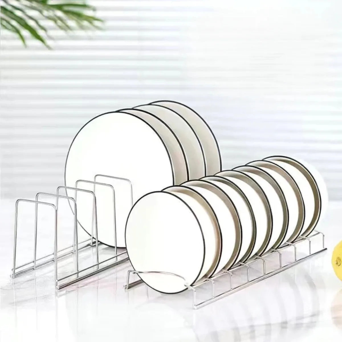 Dish Storage Rack Stainless Steel Dish Drawer Cabinet