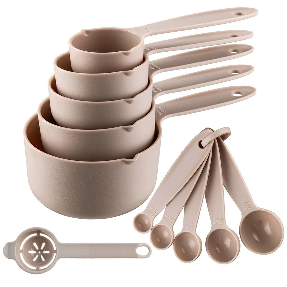 11pcs Plastic Measuring Cups&Egg Yolk Separator Divider Stackable