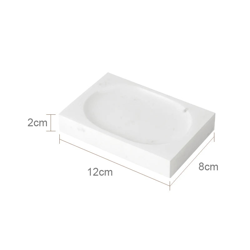 Volakos White Natural Marble Bathroom Soap Dispenser Soap