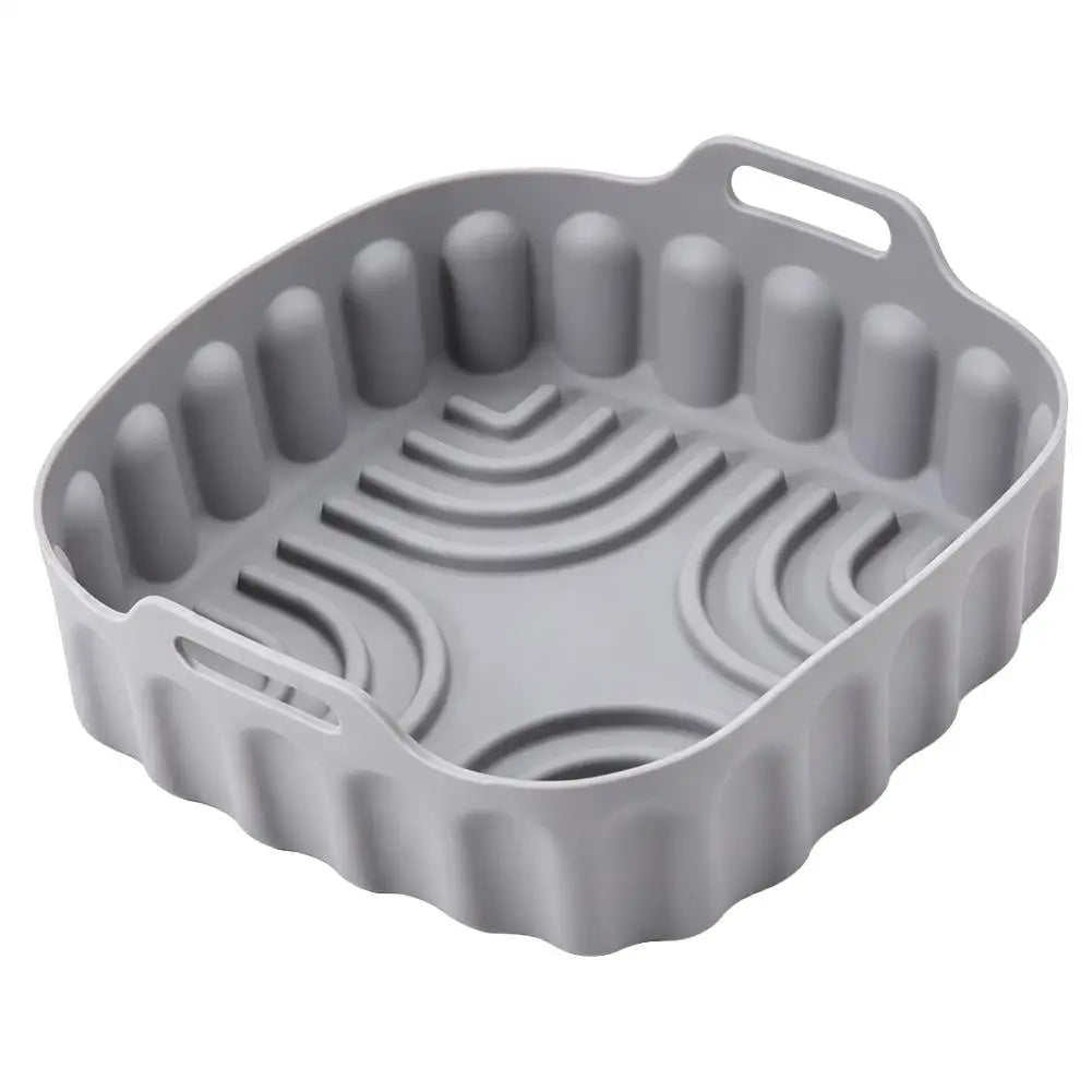 25cm Square Air Fryer Silicone Liner Cream Reusable
