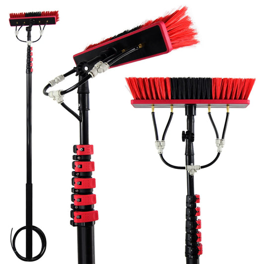 Water Fed Telescopic Pole Telesbrush Window Solar Photovoltaic